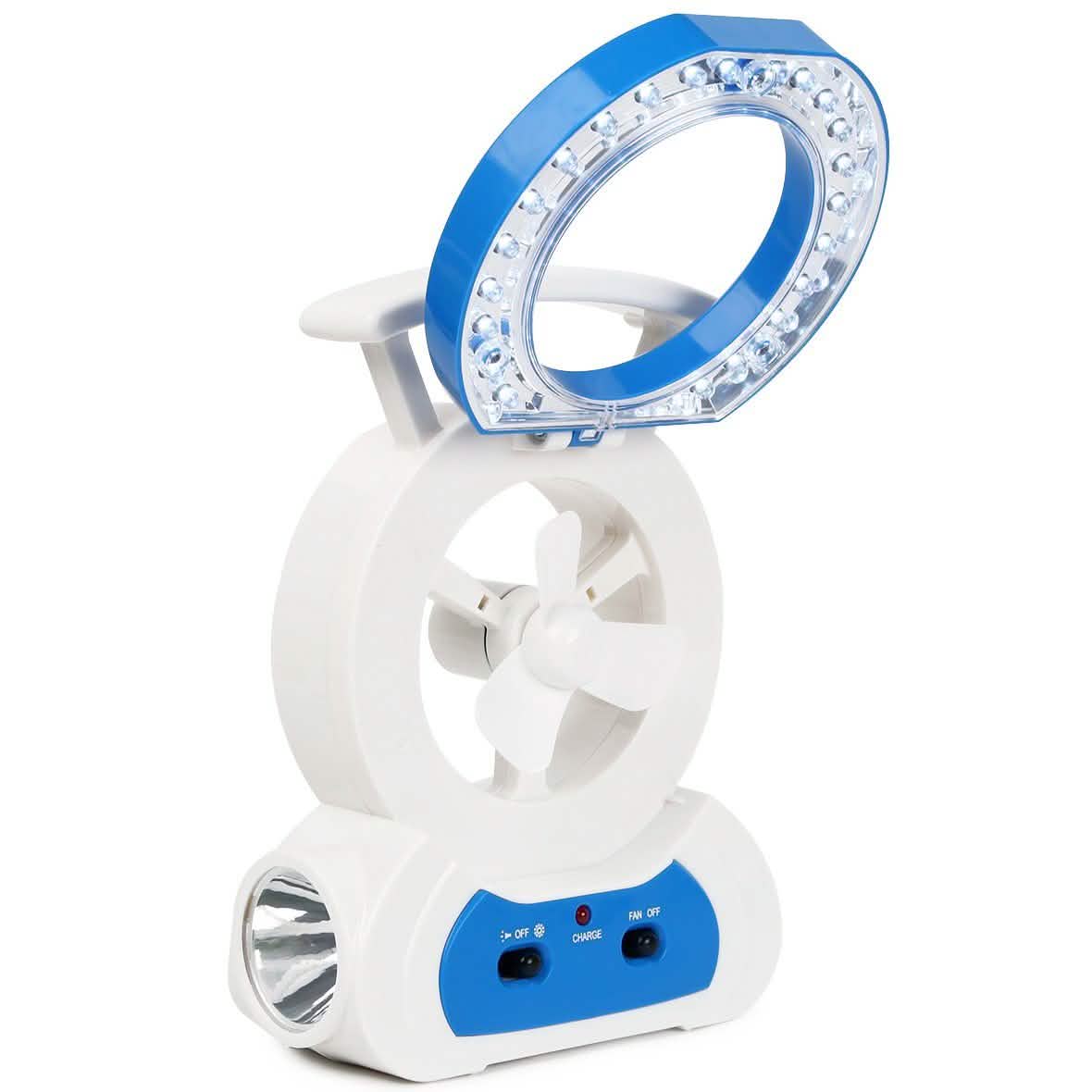 Desk Cooling Fan with 180 Degree Adjustable LED Lamp Outdoor Recreation - Tophatter Daily Deals