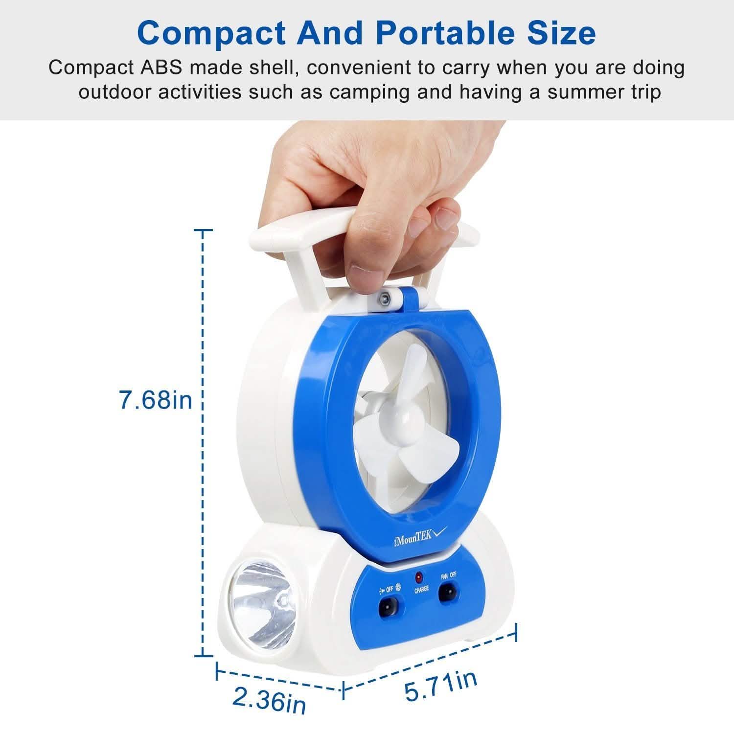 Desk Cooling Fan with 180 Degree Adjustable LED Lamp Outdoor Recreation - Tophatter Daily Deals