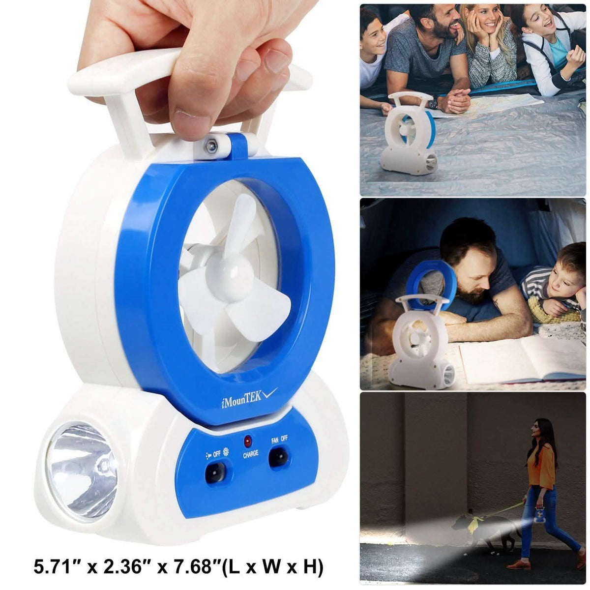 Desk Cooling Fan with 180 Degree Adjustable LED Lamp Outdoor Recreation - Tophatter Daily Deals