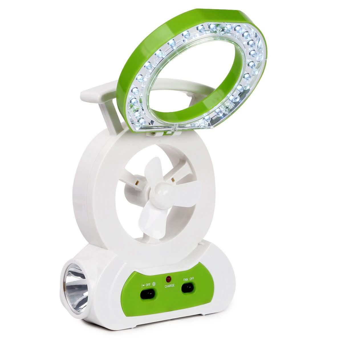 Desk Cooling Fan with 180 Degree Adjustable LED Lamp Outdoor Recreation - Tophatter Daily Deals