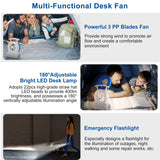 Desk Cooling Fan with 180 Degree Adjustable LED Lamp Outdoor Recreation - Tophatter Daily Deals