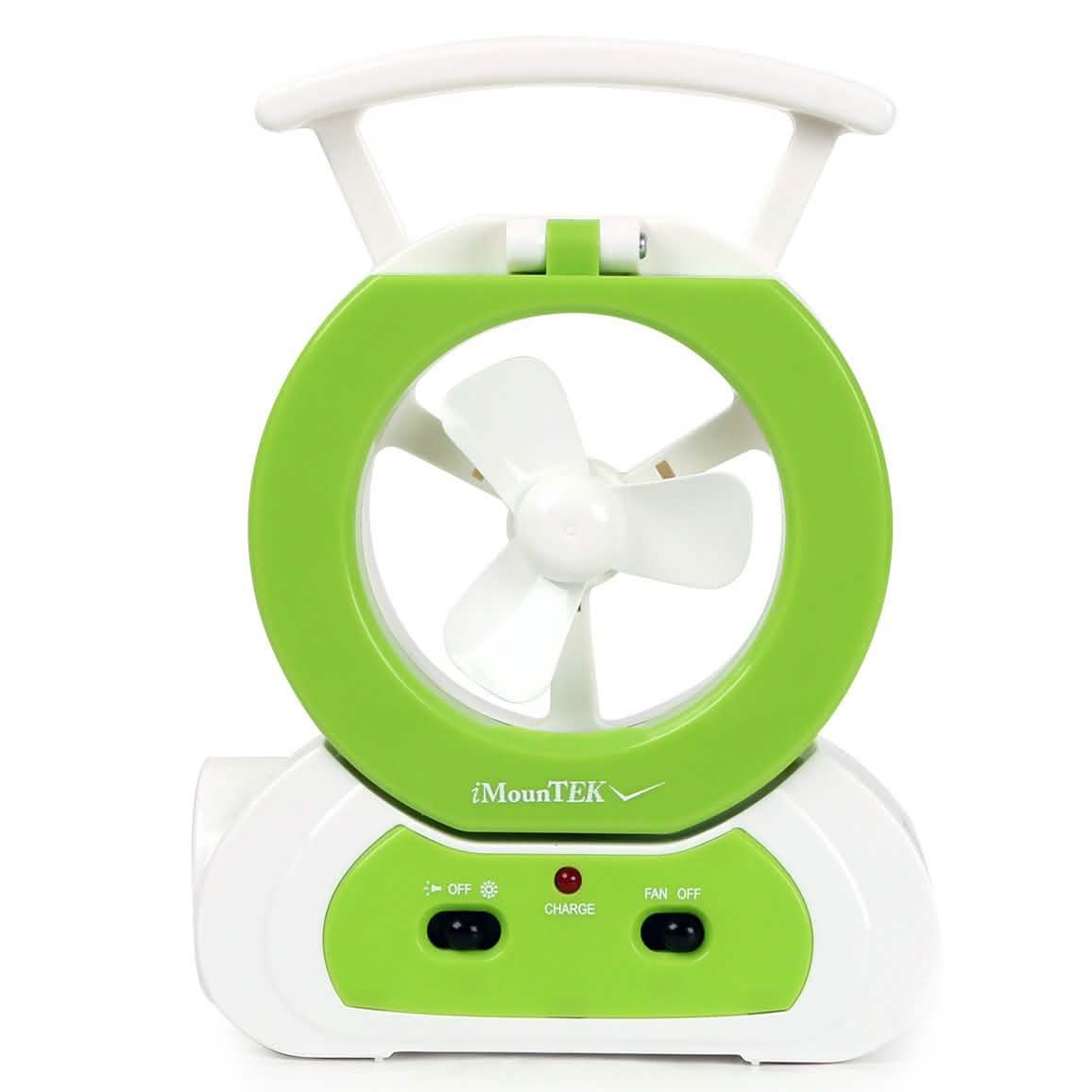 Desk Cooling Fan with 180 Degree Adjustable LED Lamp Green Outdoor Recreation - Tophatter Daily Deals