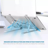 Adjustable Laptop Stand - Laptop Stand Folding Portable Tablet Desktop Holder Office Support UK Accessories - Tophatter Daily Deals