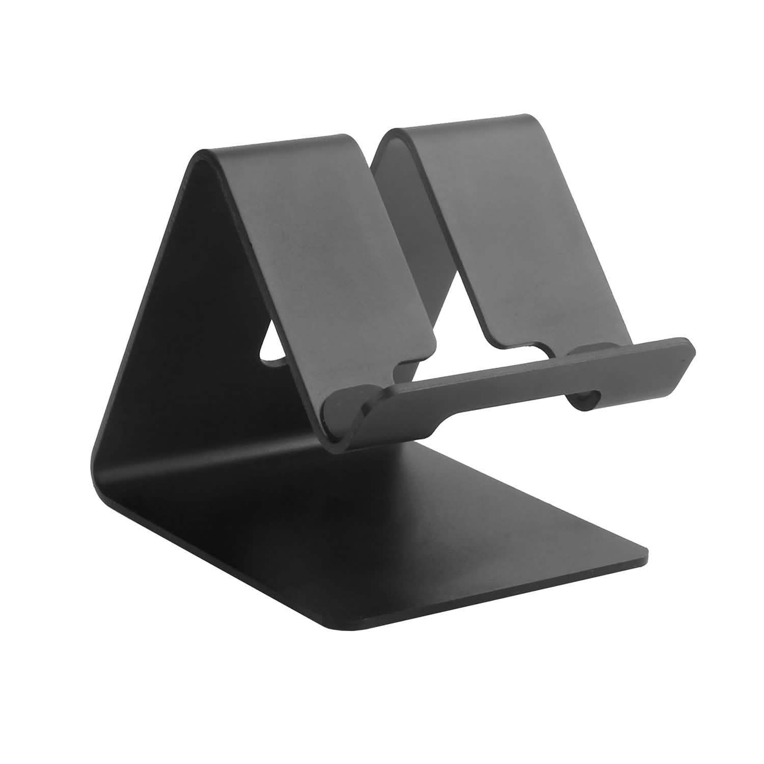 Desktop Aluminum Alloy Smartphone Stand Black Mobile Accessories - Tophatter Daily Deals