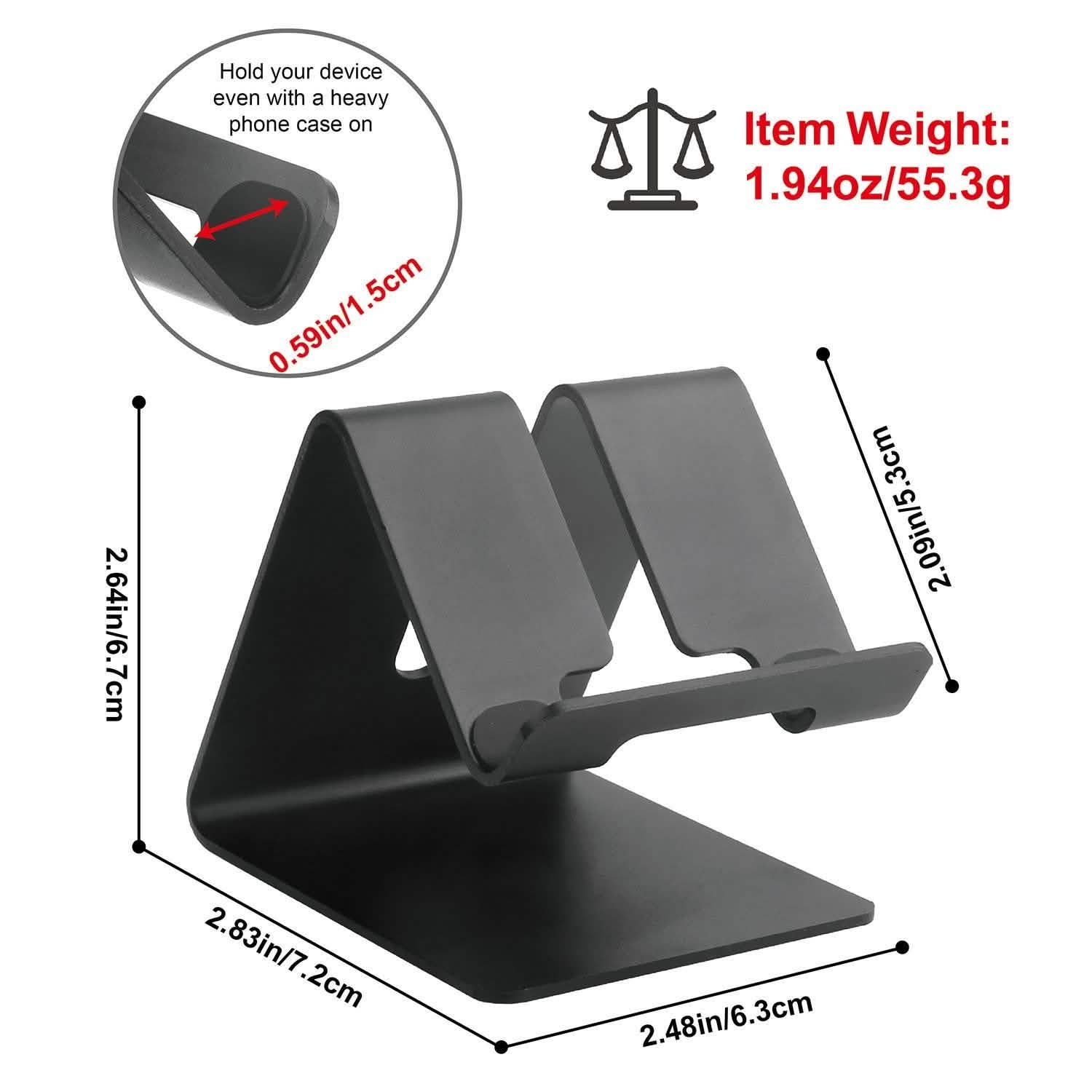 Desktop Aluminum Alloy Smartphone Stand Mobile Accessories - Tophatter Daily Deals