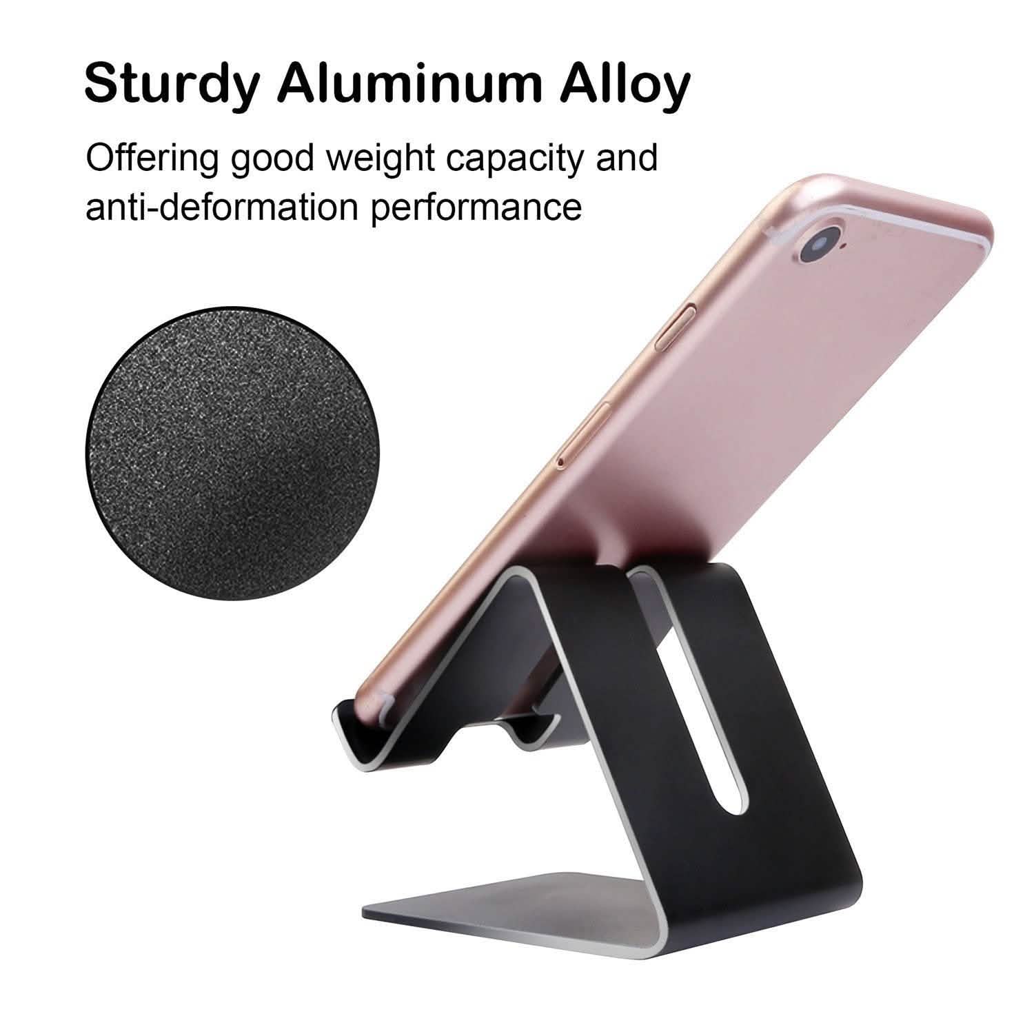 Desktop Aluminum Alloy Smartphone Stand Mobile Accessories - Tophatter Daily Deals