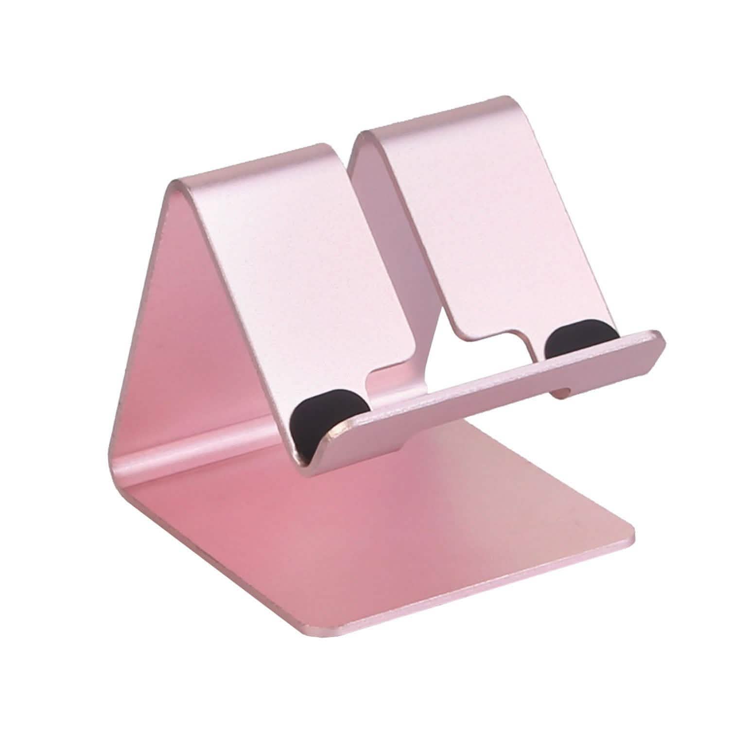 Desktop Aluminum Alloy Smartphone Stand Rose Gold Mobile Accessories - Tophatter Daily Deals