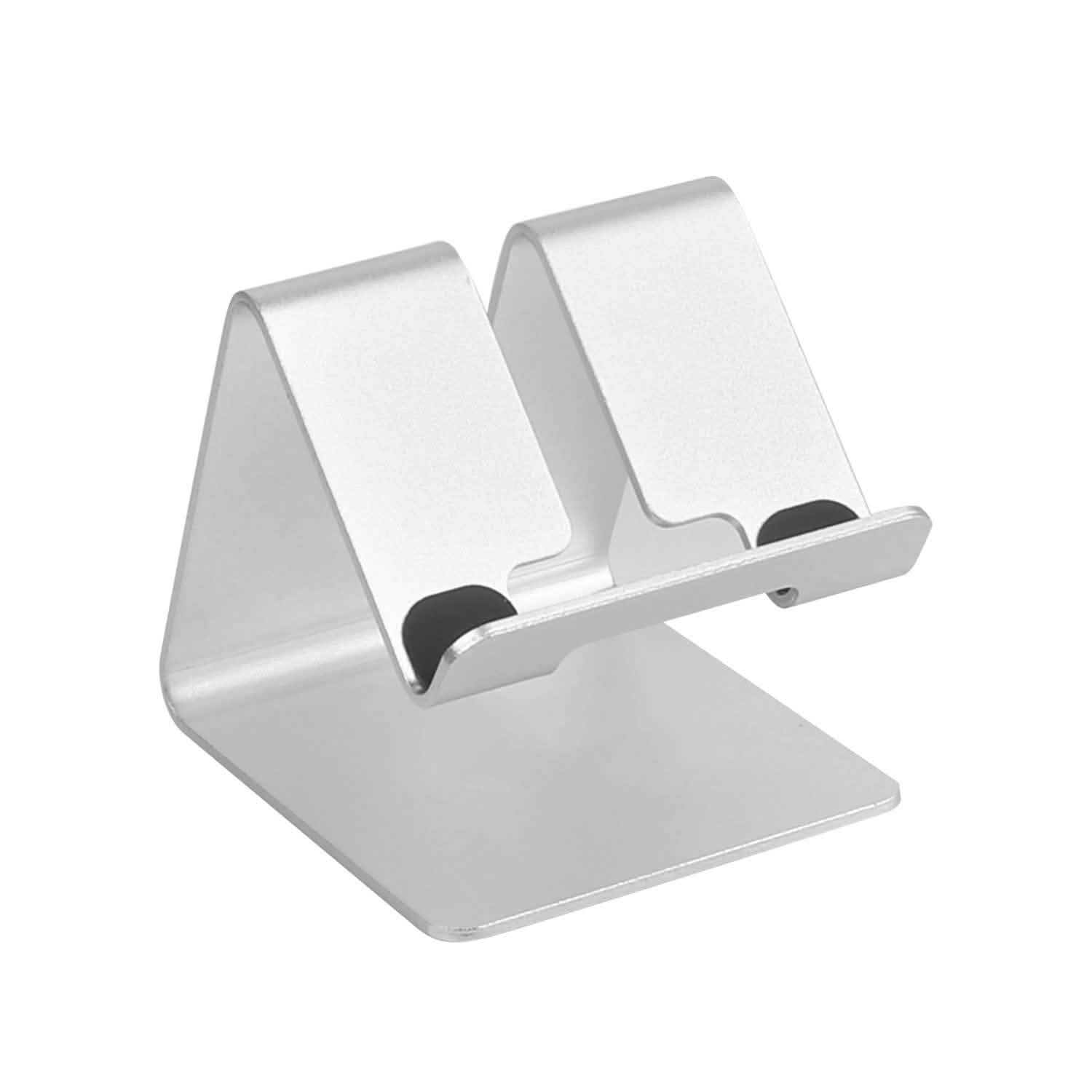 Desktop Aluminum Alloy Smartphone Stand Silver Mobile Accessories - Tophatter Daily Deals