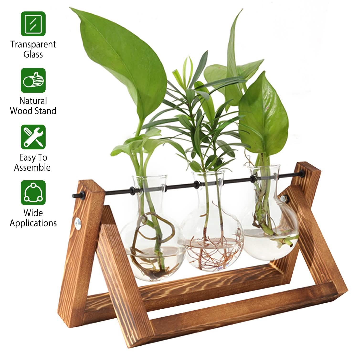 Desktop Glass Bulb Planter Furniture & Decor - Tophatter Daily Deals