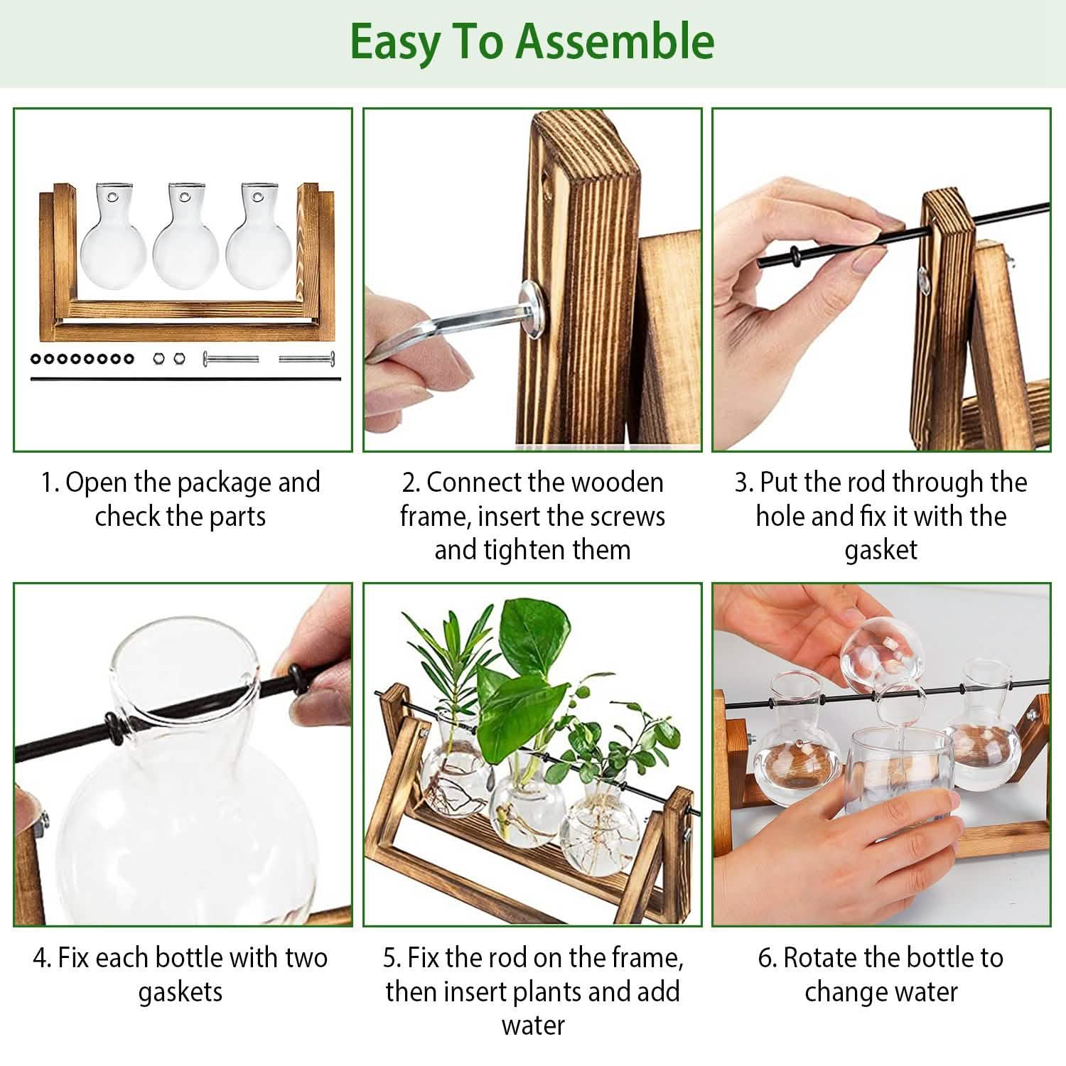 Desktop Glass Bulb Planter Furniture & Decor - Tophatter Daily Deals