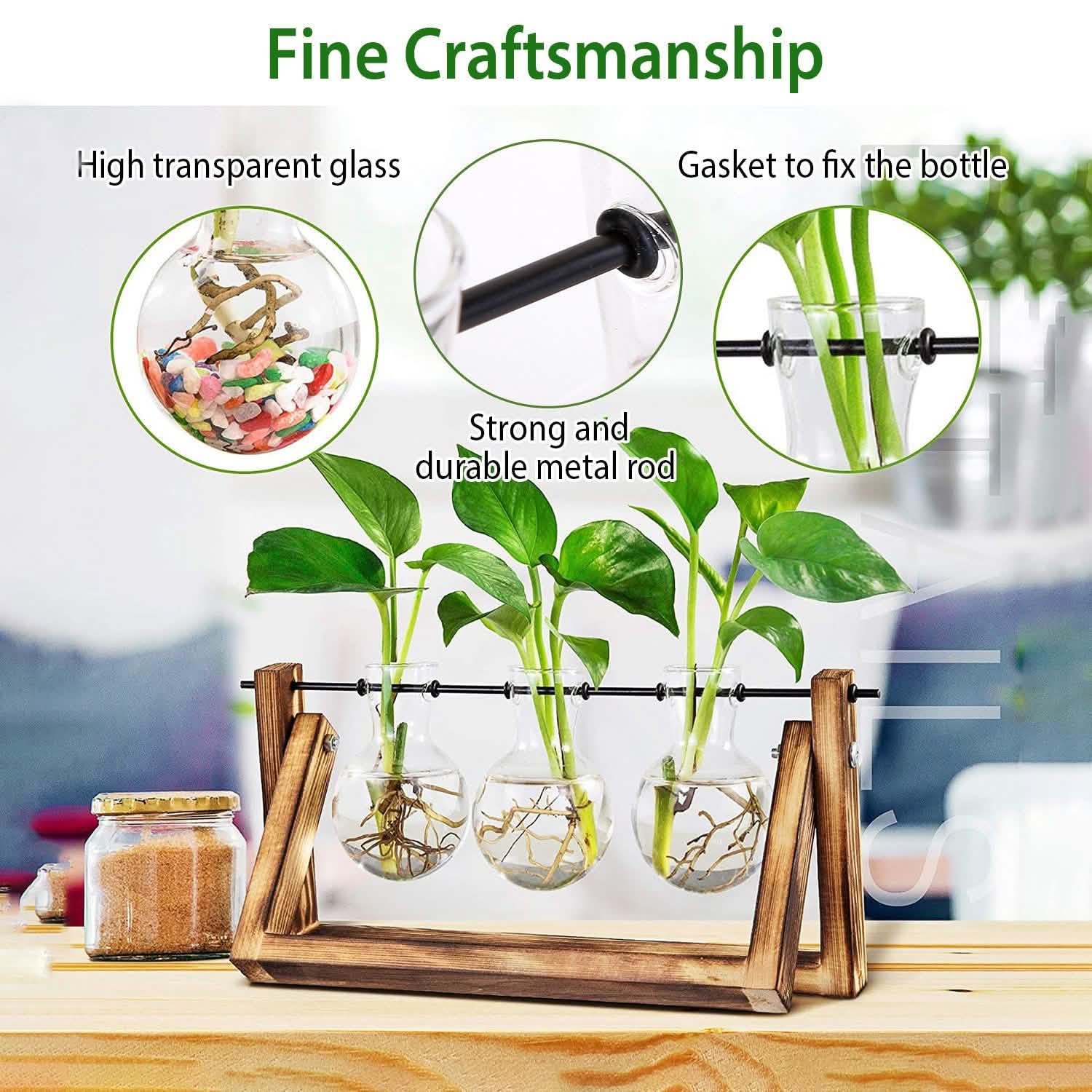 Desktop Glass Bulb Planter Furniture & Decor - Tophatter Daily Deals