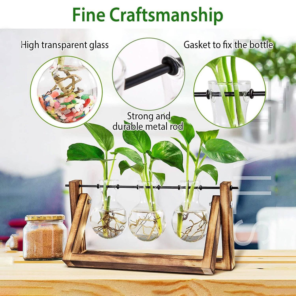 Desktop Glass Bulb Planter Furniture & Decor - Tophatter Daily Deals
