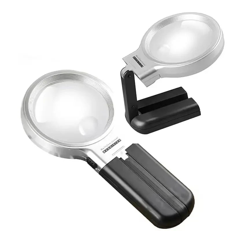 Desktop Handheld Magnifier Two-way Magnifying Mirror Foldable Desktop Magnifier - Tophatter Daily Deals