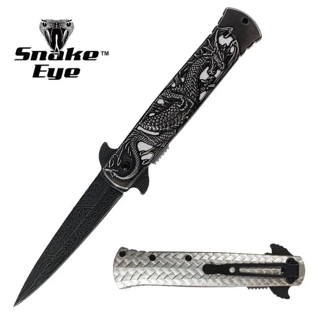 Dark Fantasy - Spring Assisted Knife Black - Tophatter Daily Deals