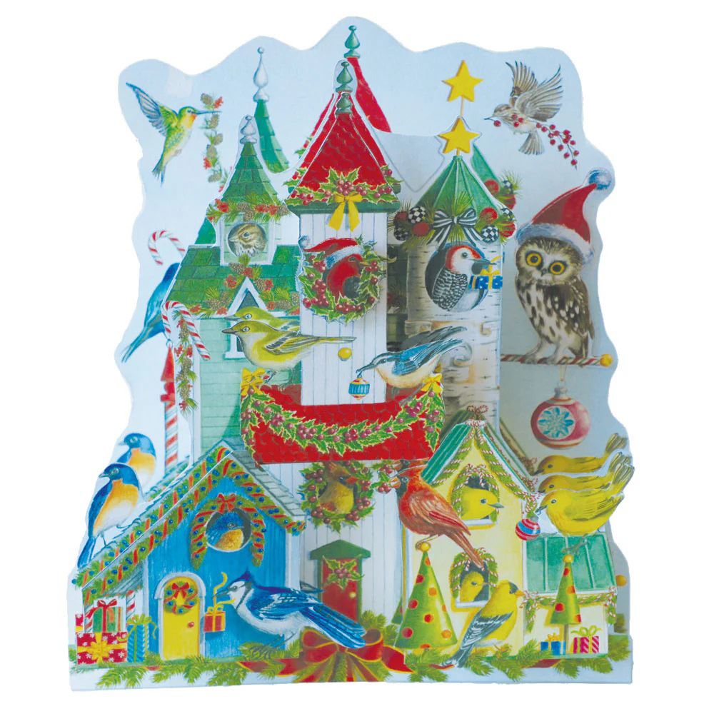 Pop-up 3D Birdhouses Christmas Advent Calendar | Freestanding Advent Calendar Advent Calendar - Tophatter Daily Deals