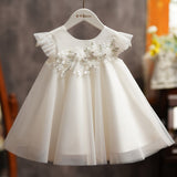 Baby Girl One Year Old Formal Dress Korean Birthday White 0 - Tophatter Daily Deals