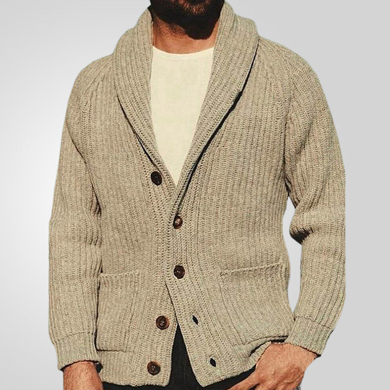 Soft Men's Shawl Collar Cardigan - Rib Knit, Spring Fall 3D Changing Face Moving Picture Frame - Tophatter Daily Deals