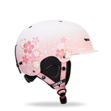 Adult Single And Double Board Snow Goggles Integrated Crash Helmet Gradient Cherry Blossom 0 - Tophatter Daily Deals