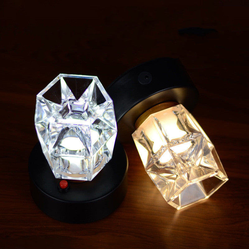 Bar Atmosphere Table Crystal Lamp Led LightsCharging 0 - Tophatter Daily Deals