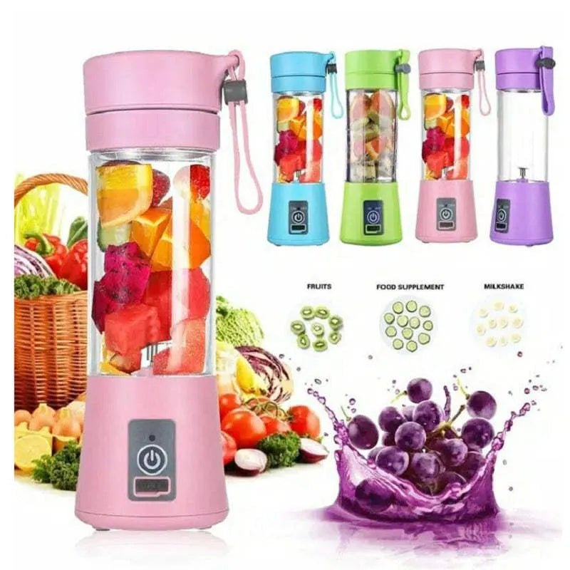 Portable Blender With USB Rechargeable Mini Kitchen Fruit Juice Mixer Home Simple Portable Electric Mini Juicer Bluetooth Speaker Lamp - Tophatter Daily Deals