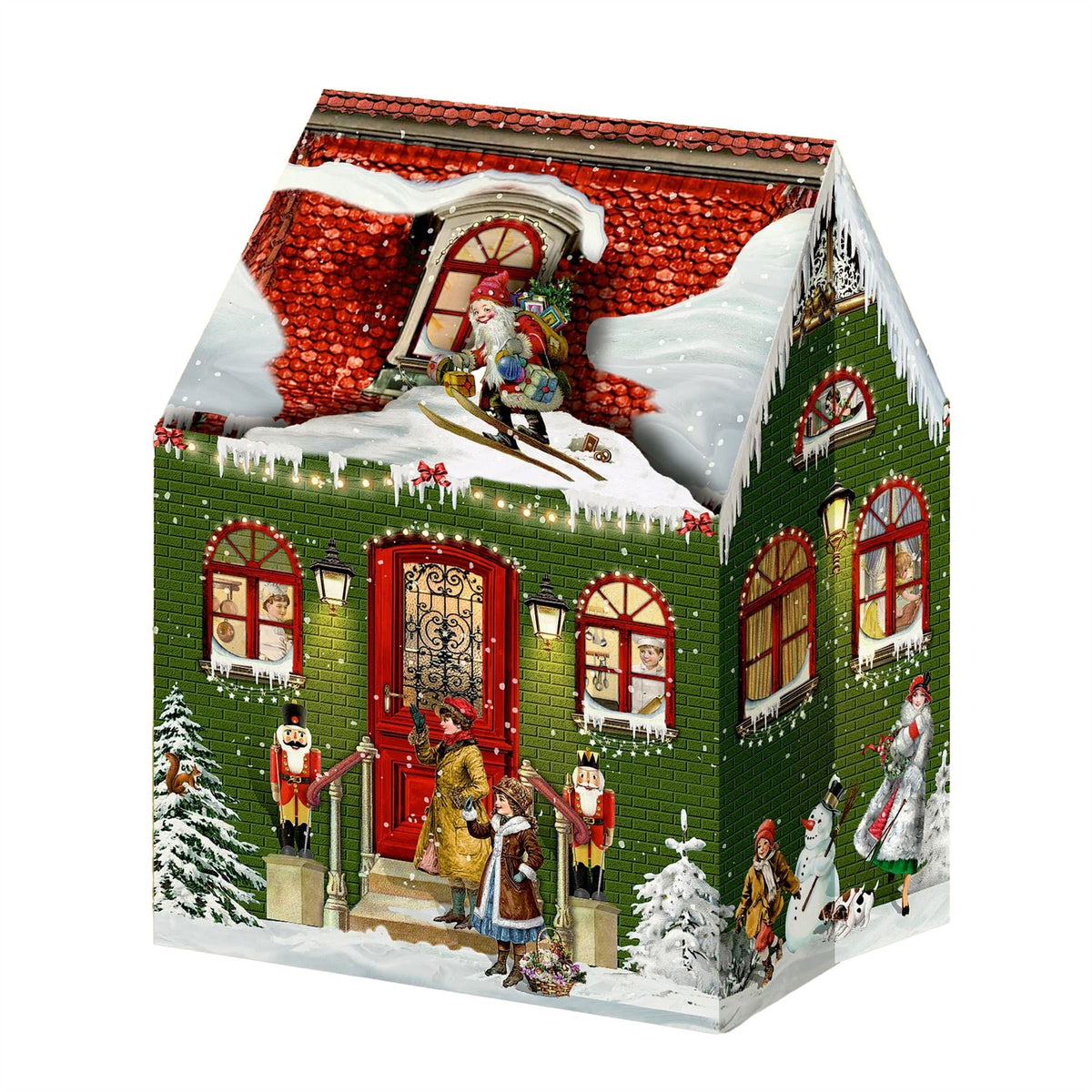 Mini Pop-up Christmas Advent Calendar House with 24 Glittery Doors & Envelope Advent Calendar - Tophatter Daily Deals