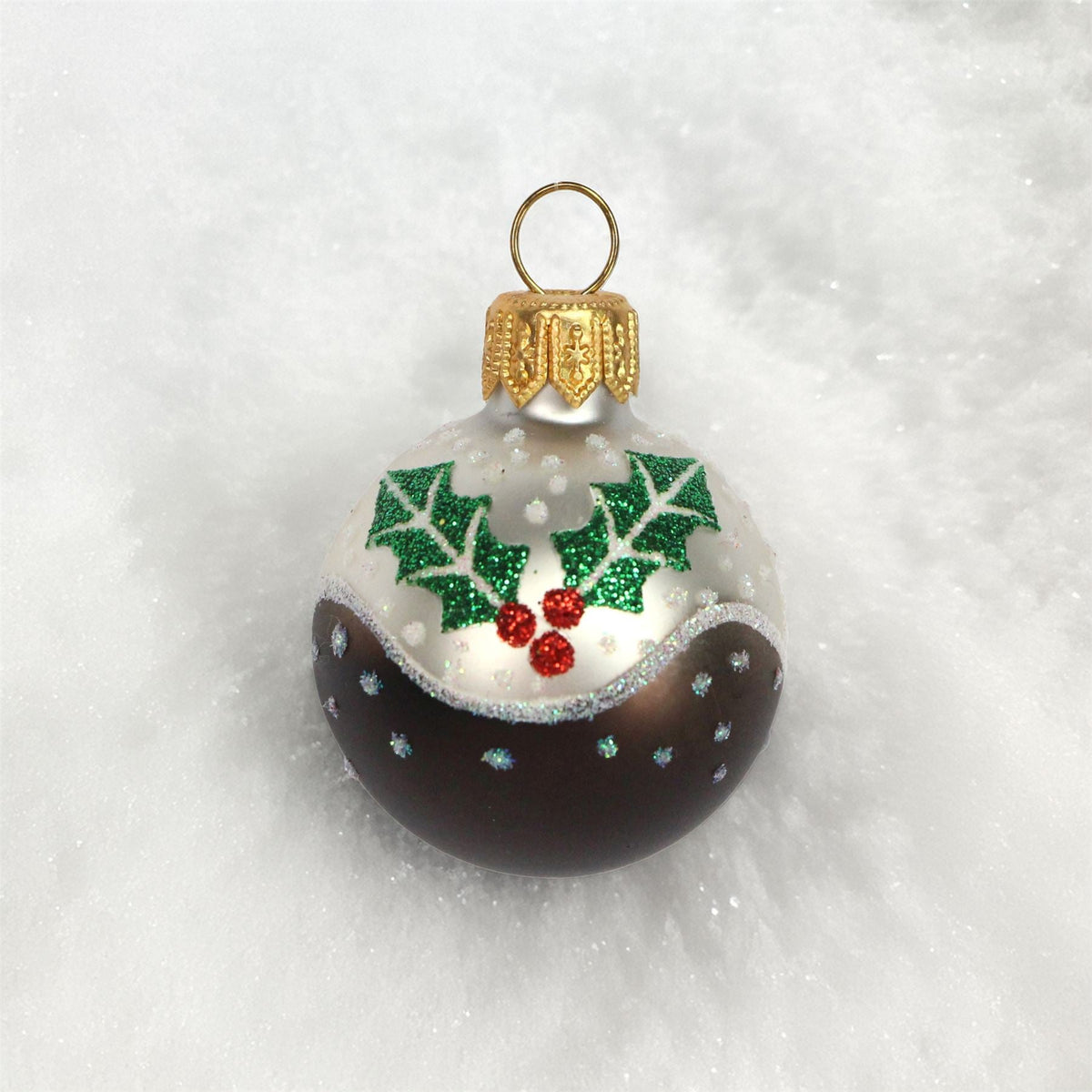 Mini Christmas Pudding Bauble | Small Hanging Ornament for Christmas Tree - 4cm Baubles - Tophatter Daily Deals