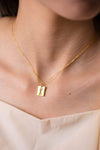 Inlaid Zircon Rectangle Pendant Necklace Necklaces - Tophatter Daily Deals