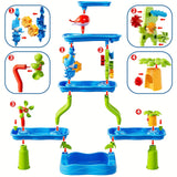 4-Tier Kids Water and Sand Activity Table Pool Toys & Inflatables - Tophatter Daily Deals
