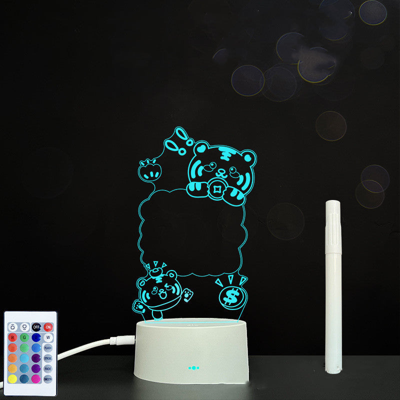 3D Acrylic Board Handwriting Message Board LED Light 0 - Tophatter Daily Deals