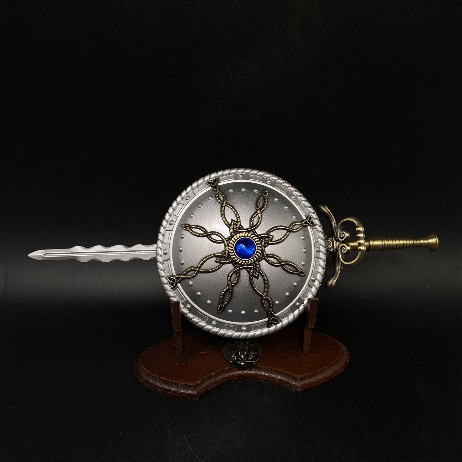 Dark Ruler's Great Shield Rough-tooth Saw The Spear of Resurrection Metal Replica Shield & Saw & Stand - Tophatter Daily Deals