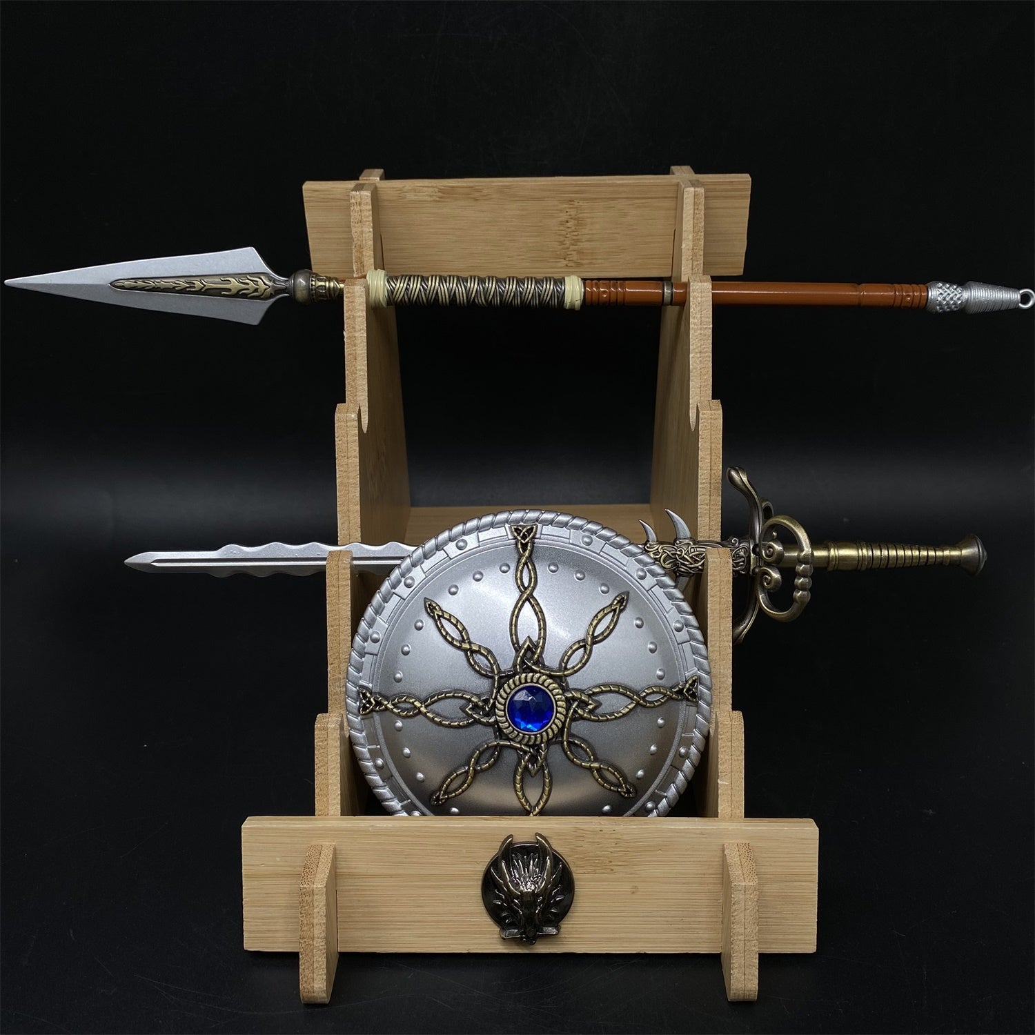 Dark Ruler's Great Shield Rough-tooth Saw The Spear of Resurrection Metal Replica - Tophatter Daily Deals