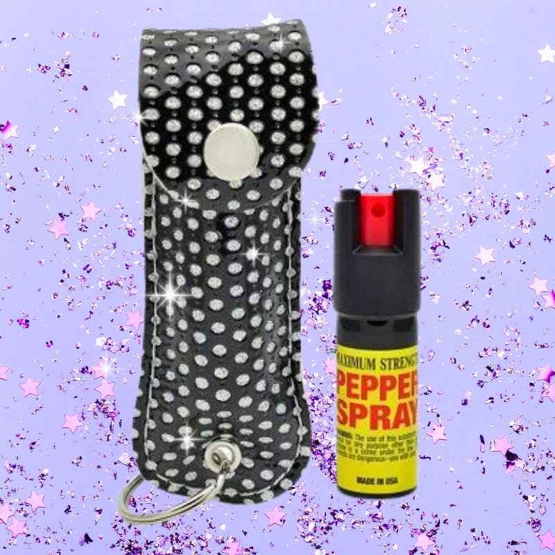 Diamond Defender Rhinestone Bling Pepper Spray Keychain Pepper Spray - Tophatter Daily Deals