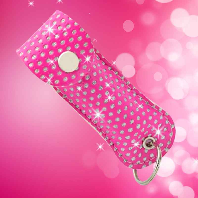 Diamond Defender Rhinestone Bling Pepper Spray Keychain Pink Pepper Spray - Tophatter Daily Deals