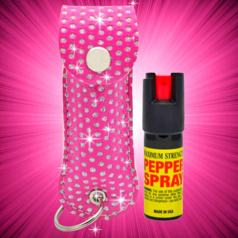 Diamond Defender Rhinestone Bling Pepper Spray Keychain Pepper Spray - Tophatter Daily Deals