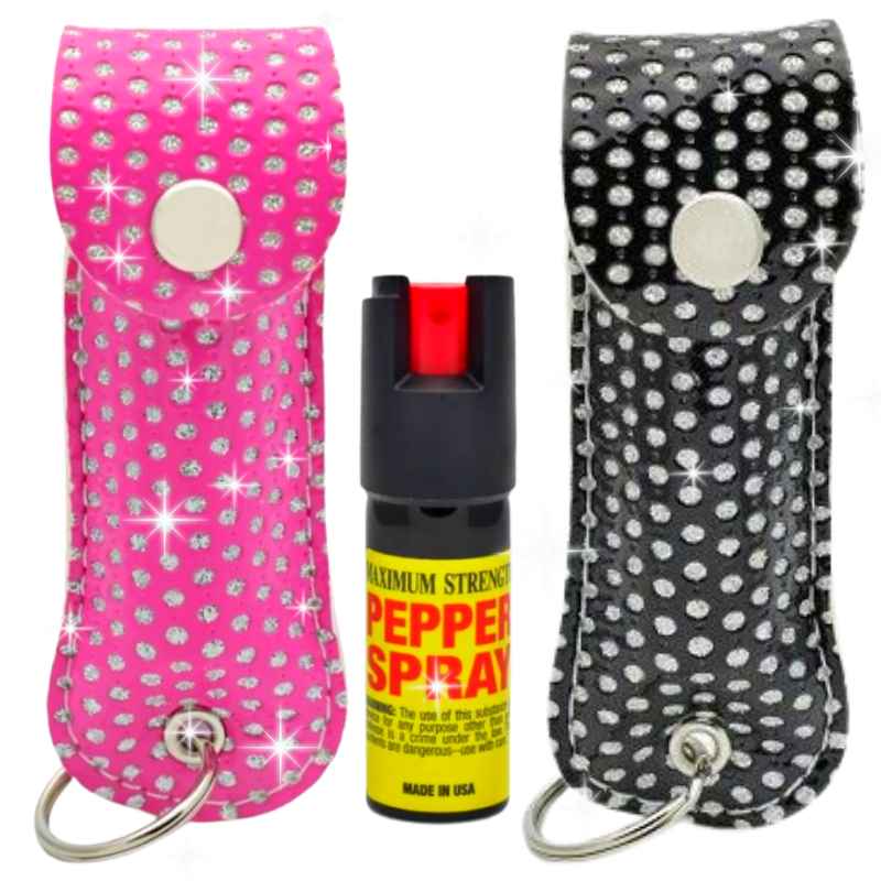 Diamond Defender Rhinestone Bling Pepper Spray Keychain Pepper Spray - Tophatter Daily Deals