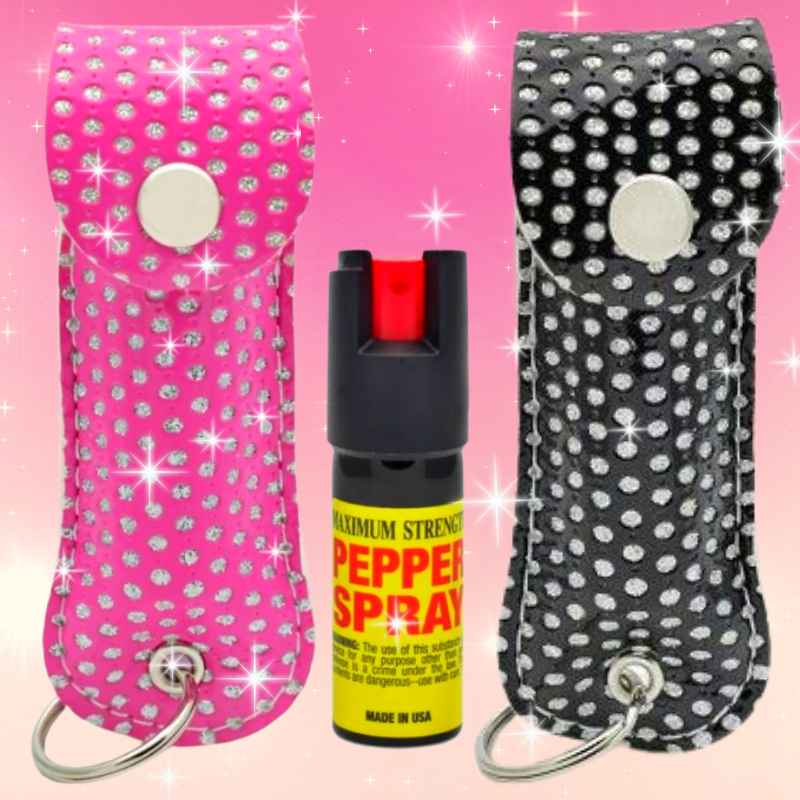 Diamond Defender Rhinestone Bling Pepper Spray Keychain Pepper Spray - Tophatter Daily Deals