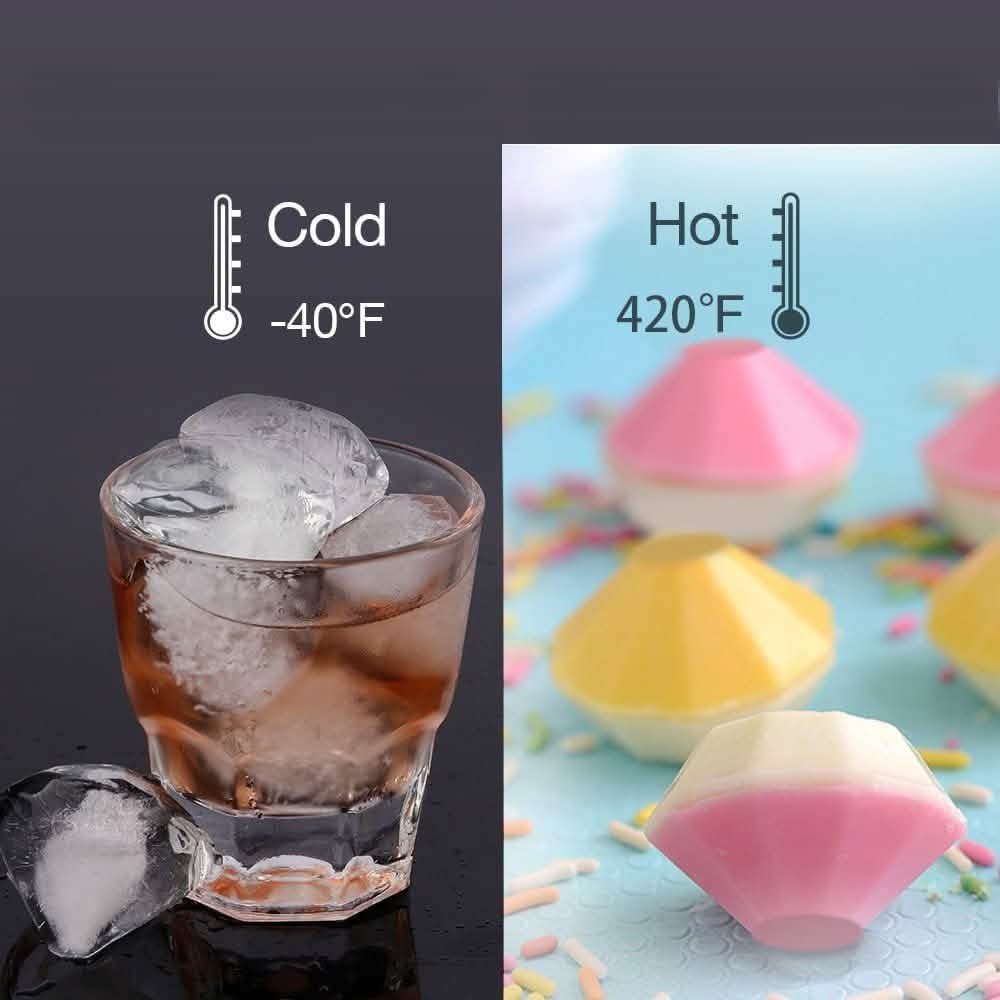 Diamond Flexible Silicone Ice Cube Mold Tray Kitchen Tools & Gadgets - Tophatter Daily Deals