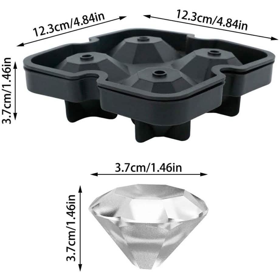 Diamond Flexible Silicone Ice Cube Mold Tray Kitchen Tools & Gadgets - Tophatter Daily Deals