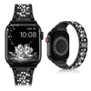 Diamond Rhinestone Stainless Steel Metal Wristband Strap Black Watch Band - Tophatter Daily Deals