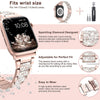 Diamond Rhinestone Stainless Steel Metal Wristband Strap Watch Band - Tophatter Daily Deals