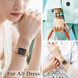Diamond Rhinestone Stainless Steel Metal Wristband Strap Watch Band - Tophatter Daily Deals