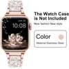 Diamond Rhinestone Stainless Steel Metal Wristband Strap Watch Band - Tophatter Daily Deals