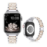 Diamond Rhinestone Stainless Steel Metal Wristband Strap Gold Watch Band - Tophatter Daily Deals
