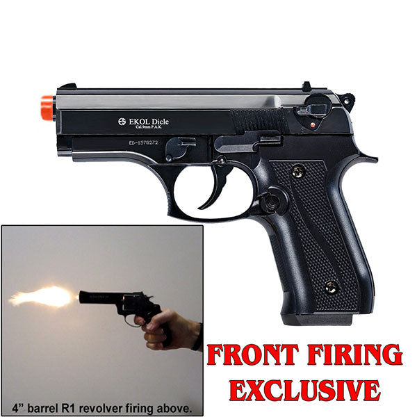 EKOL DICLE VCOUGAR Black - Front Fire 9mm Blank Firing Guns - Tophatter's Weapons'N'Deals Blank Firing Replica Guns - Tophatter Daily Deals