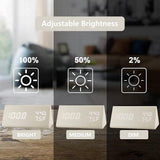 Digital Alarm Clock with Wooden Electronic LED Time Display Household Appliances - Tophatter Daily Deals