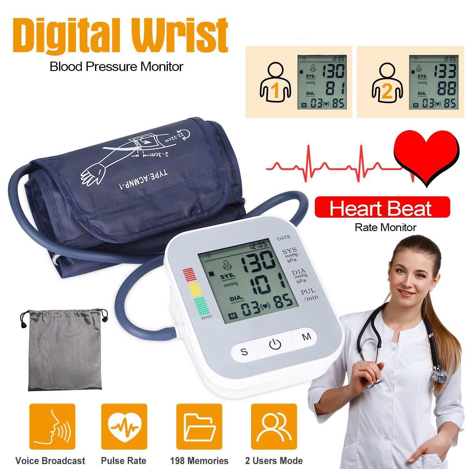 Digital Arm Blood Pressure Monitor Health & Wellness - Tophatter Daily Deals