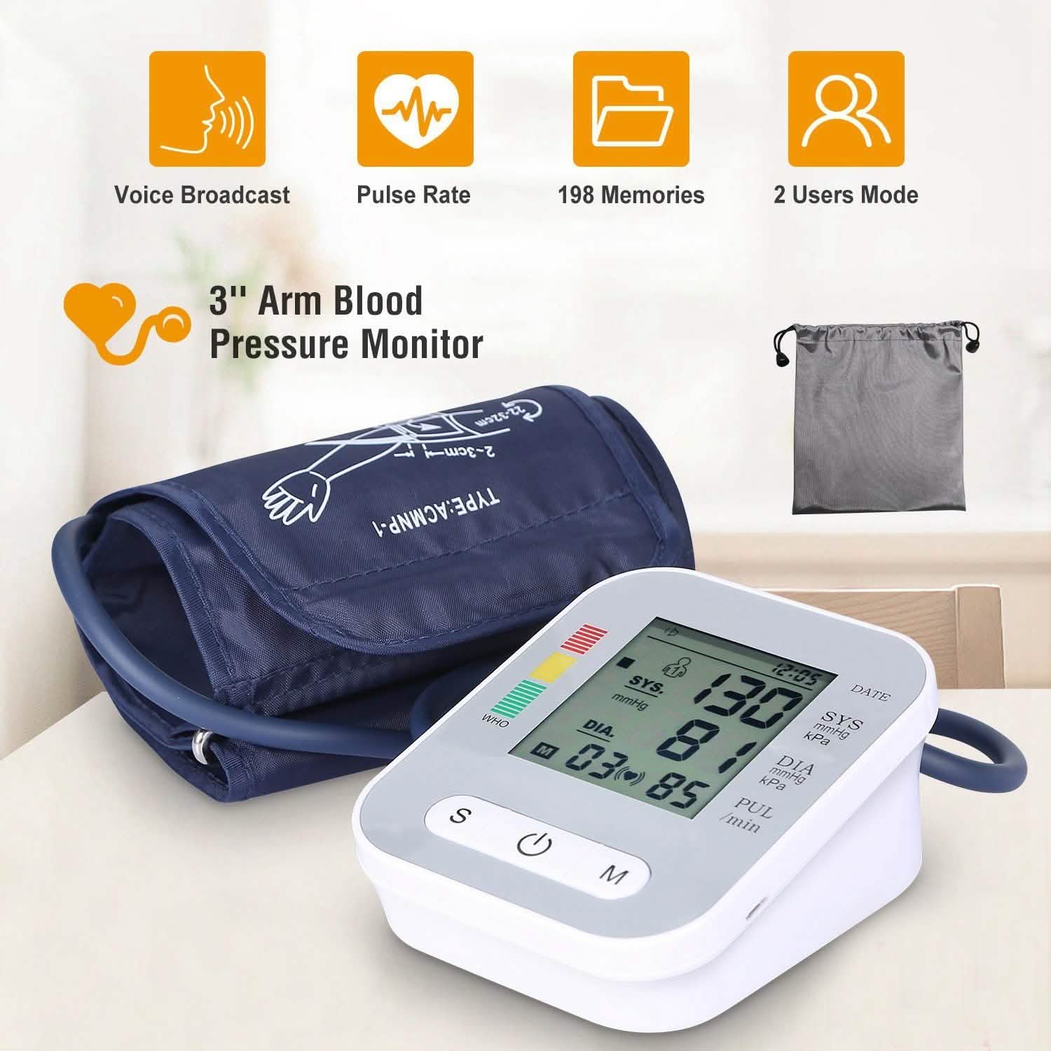Digital Arm Blood Pressure Monitor Health & Wellness - Tophatter Daily Deals