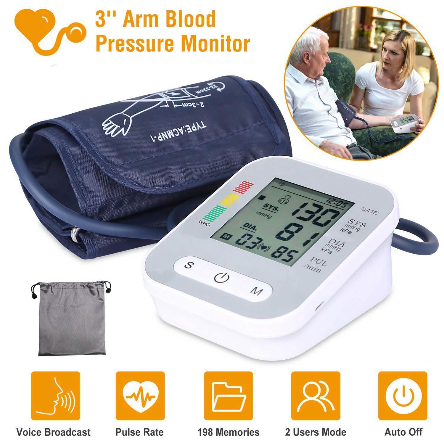 Digital Arm Blood Pressure Monitor Health & Wellness - Tophatter Daily Deals