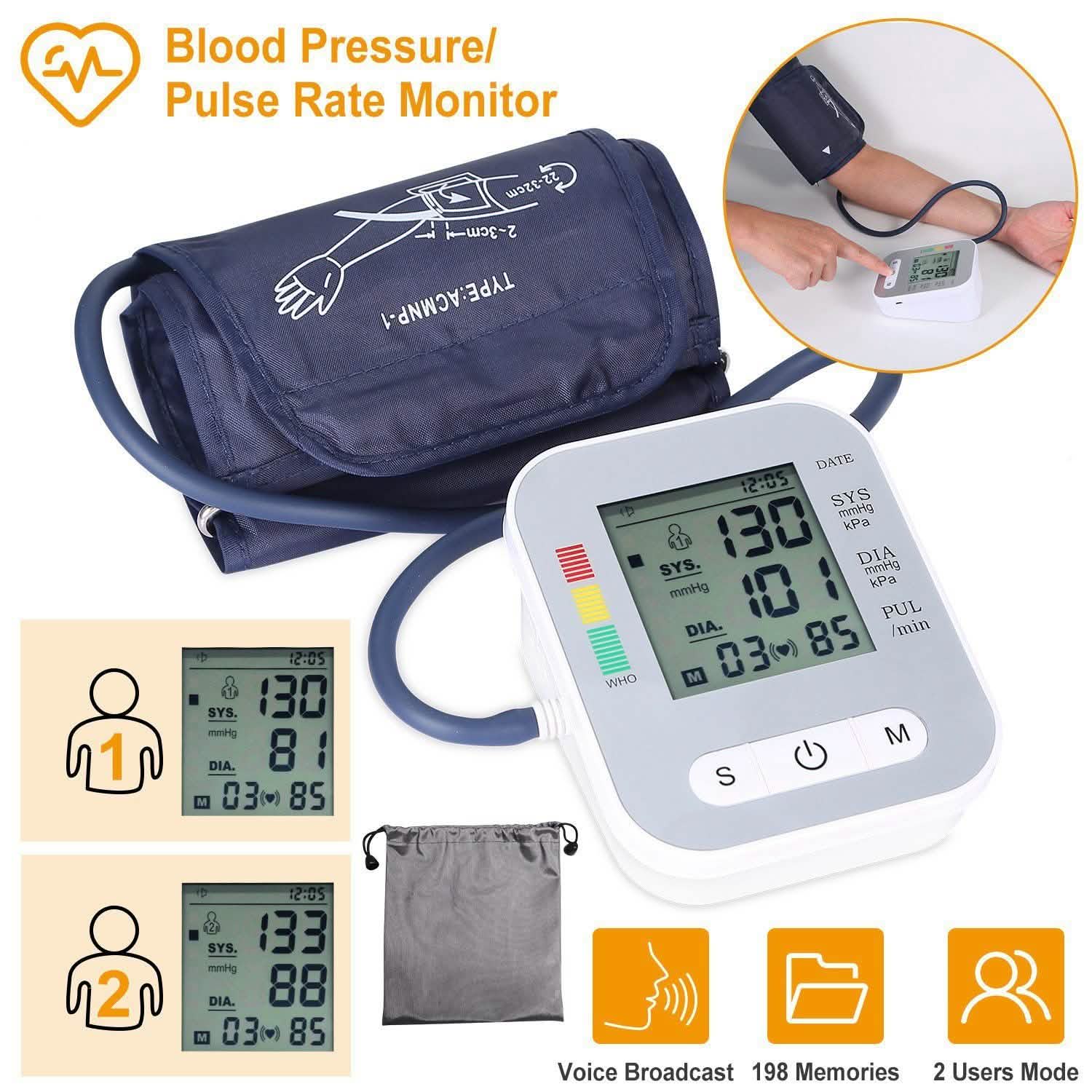 Digital Arm Blood Pressure Monitor Health & Wellness - Tophatter Daily Deals