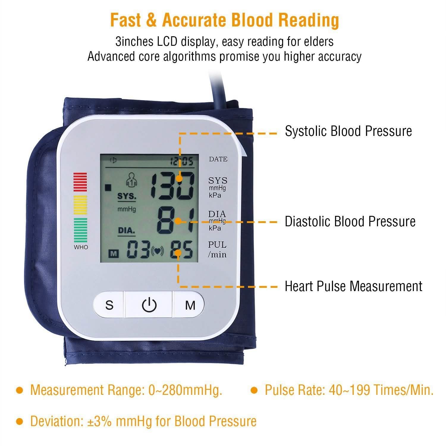 Digital Arm Blood Pressure Monitor Health & Wellness - Tophatter Daily Deals
